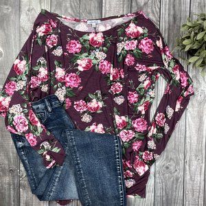 REASON TO SMILE LONG SLEEVE TOP-PURPLE